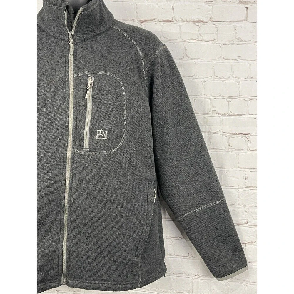 Avalanche Jacket Fleece Full Zip Mock Neck Outdoors/Casual Dark Gry Mens Size XL